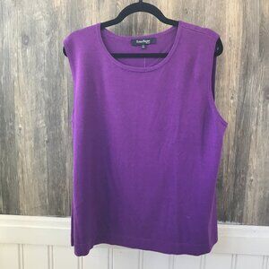 Evan-Picone woman purple sweater vest size 2X new with tags